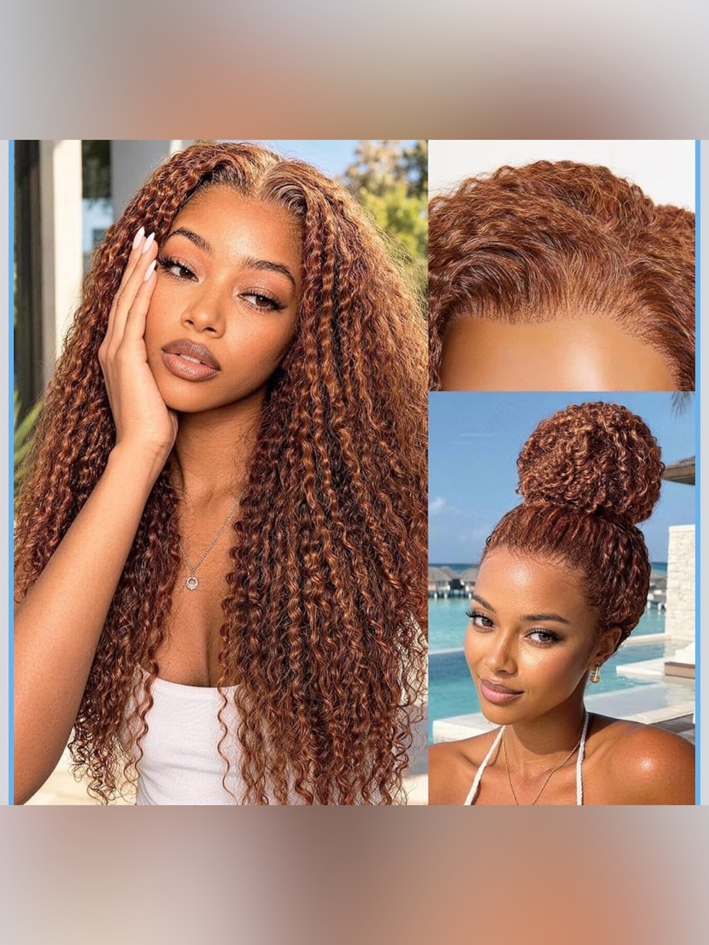 Kinky Curly Wig 9X6 HD Lace Front Pre Cut Glueless Wig 22 Inch synthetic